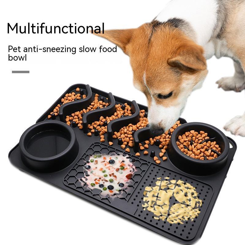 Dog Silicone Licking Pad Pet Licking Mat Silicone Mat Multifunctional Food Bowl